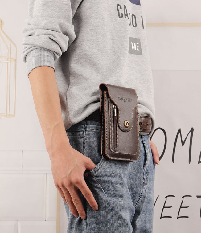 🔥📱👜Férfi valódi bőr telefontartó övtáska