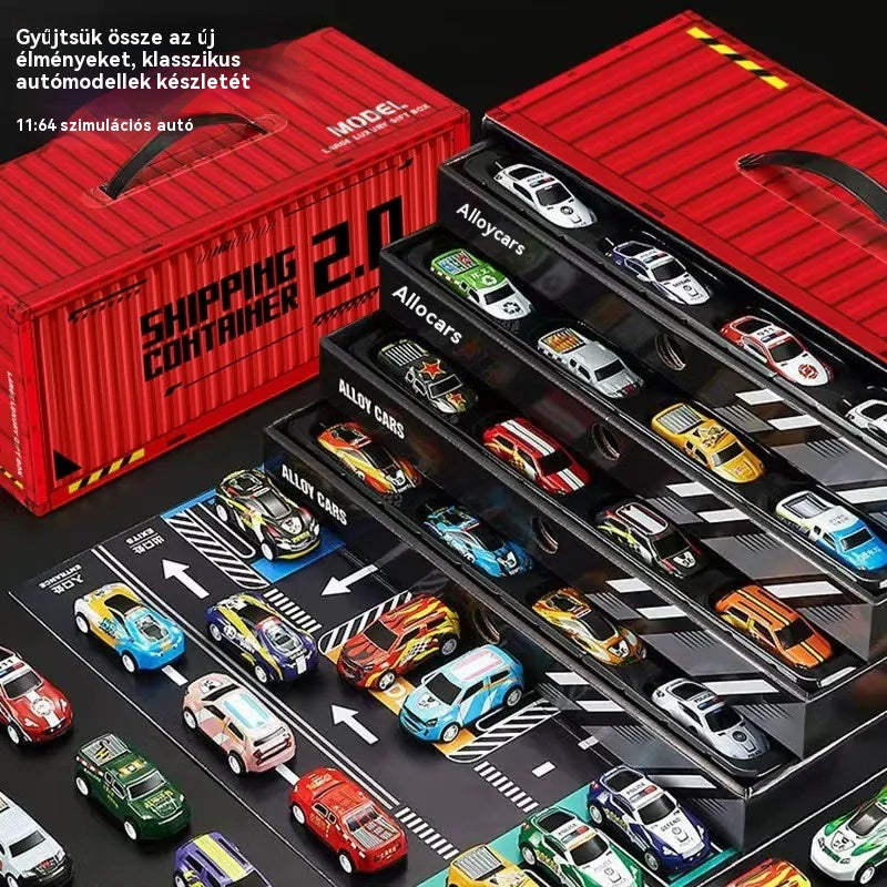 🎅 Korlátozott ideig érvényes promóció: 55% kedvezmény 🎁 48 mini lehúzható autó beépített garázscsomaggal