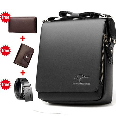 🔥Vásárolj 1-et, kapsz 3-at ingyen!🔥【Hátizsák*1 + Pénztárca*1 + Kártyatartó*1 + Öv*1】Férfi üzleti válltáska, vízálló marhabőr hátizsák