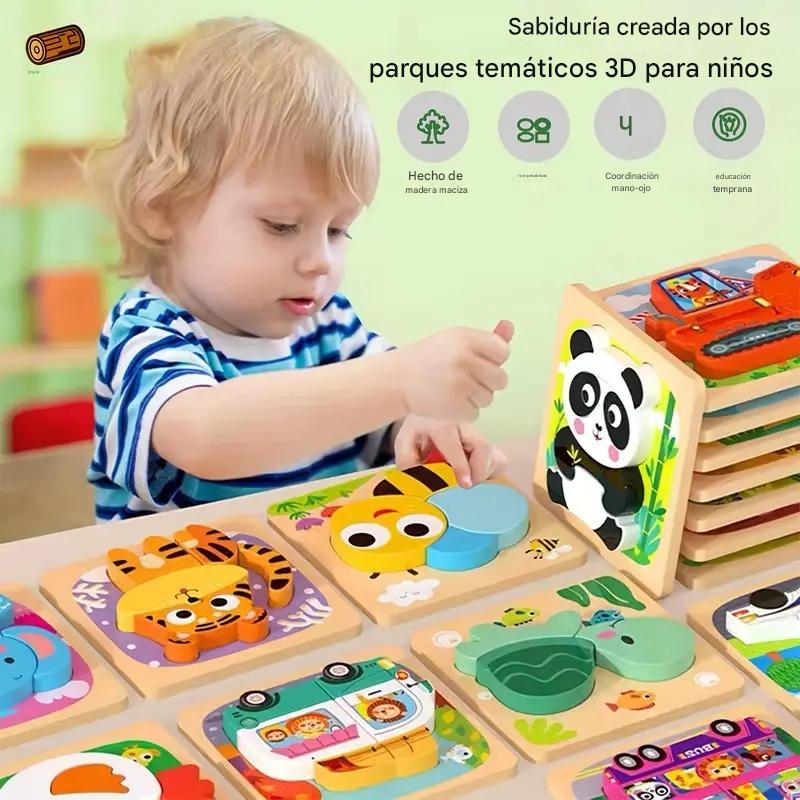 👧🏻🧩 Montessori fa 3D-s kirakó kisgyermekkori neveléshez