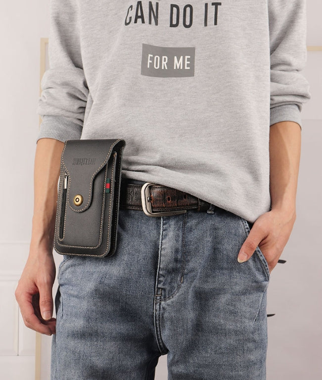 🔥📱👜Férfi valódi bőr telefontartó övtáska