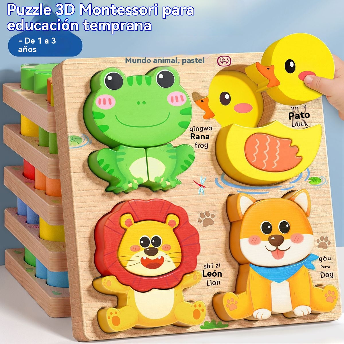 👧🏻🧩 Montessori fa 3D-s kirakó kisgyermekkori neveléshez