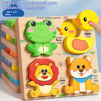 👧🏻🧩 Montessori fa 3D-s kirakó kisgyermekkori neveléshez