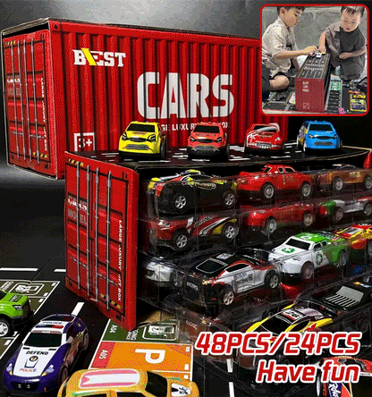 🎅 Korlátozott ideig érvényes promóció: 55% kedvezmény 🎁 48 mini lehúzható autó beépített garázscsomaggal