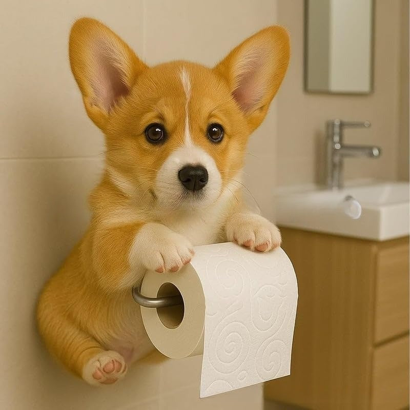 🐕🐕Aranyos kiskutya témájú WC-papírtartó