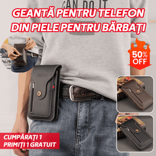🔥📱👜Férfi valódi bőr telefontartó övtáska