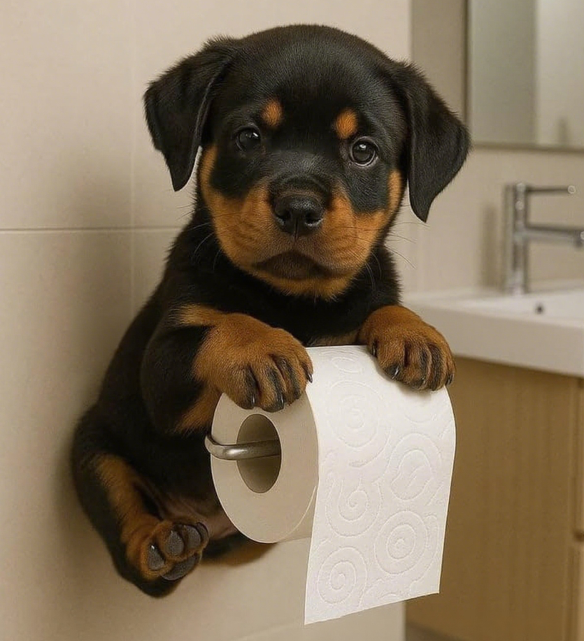 🐕🐕Aranyos kiskutya témájú WC-papírtartó