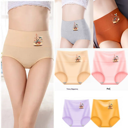 💖Utolsó nap 50% kedvezmény - Tiszta pamut magas derekú, plus size csípőemelő bugyi [40-100kg]